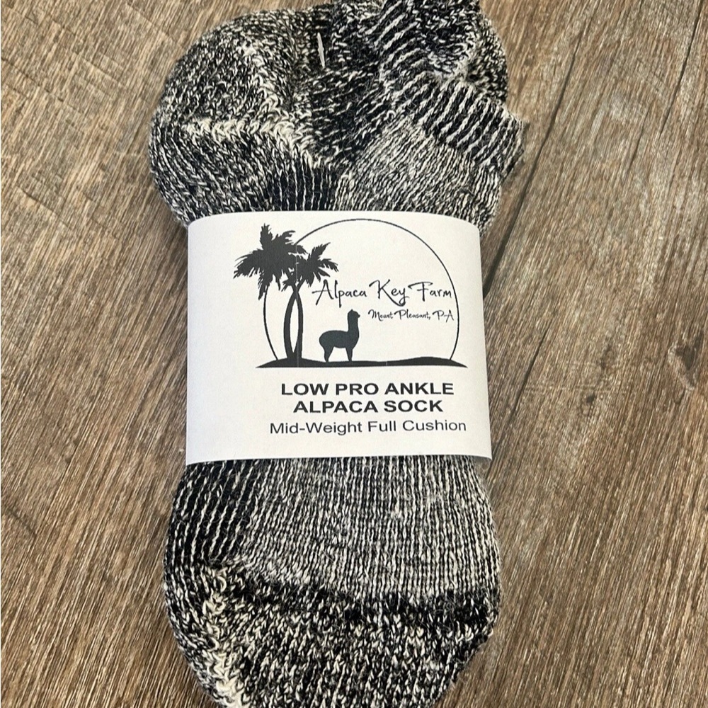 Alpaca Slipper Socks Thick Wool Sock Fleece Socks Gray Ankle Socks Women SMALL